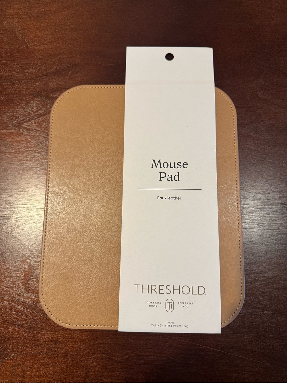 Threshold Faux Leather Mouse Pad in Tan